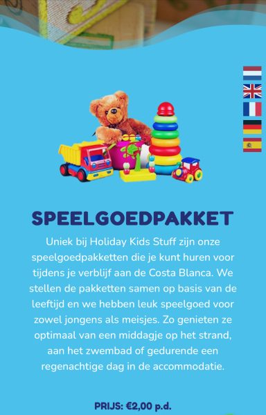 Speelgoed en handige spullen voor kinderen op vakantie te huur